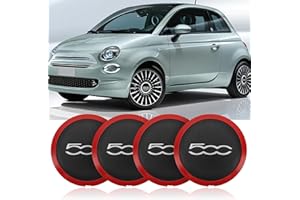 FUERDICH Confezione 4 per 500 Coprimozzo Ruota, 68078419AC Copricerchi Sostituzione per Fiat 500, Fiat 500 Accessori Di Ricambio per Fiat 500 2012-2022 (C)