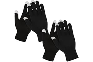 WLLHYF 2 pary rękawic zimowych ciepłe rękawiczki do ekranu dotykowego do pracy rękawice termiczne wiatroszczelne rozciągliwe dzianinowe rękawiczki solidne rękawice sportowe na zimną pogodę dla kobiet