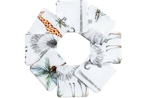 Sevira Kids - Lingettes bébé lavables 8 pièces, Safari Made in France