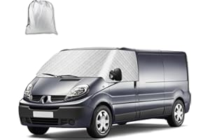RASHION Housse de Pare-Brise Avant Compatible avec Renault Trafic Opel Vivaro 2001-2014, Extérieur Pare-Soleil de Fenêtre Camping-Car Contre Soleil Neige Gel