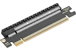 CERRXIAN PCIe 5.0 x16 Riser Card,PCI Express 5.0 16X Extension Slot Protection Test Card,for Computer 1U/2U/3U/4U Server Case, 180 Degree