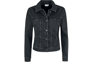 Noisy may Damen Kurze Jeansjacke Basic Denim Übergangsjacke Stoned Washed Jacket NMDEBRA