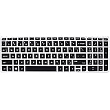 Saco Keyboard Silicon Protector Cover for HP Pavilion 15-AB027TX 15.6-inch Laptop (Black/Clear)