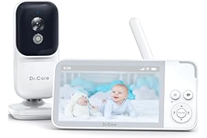 Dr.Care Baby Monitor Video e Audio con 2 Telecamere, Schermo 3.5", Audio Bidirezionale, Visione Notturna, VOX, Sensore di Temperatura, Ninne Nanne, Supporta 128GB, NeoView