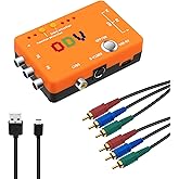 Mcbazel ODV-II Component/CVBS/S-Video zu YPbPr Component Konverter mit Component AV Kabel/LED Anzeigen für Retro Gaming Konso