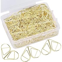 Lot De 100 Trombones En Forme De Cœur Doré - 2 Cm, Métal, Boîte Transparente, Pour Bureau Ou école - 4