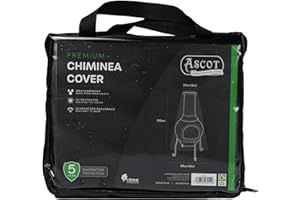 ASCOT GARDEN FURNITURE COVERS Ascot Premium Chiminea Cover - 37/60 (Dia.) X 100 (H) cm Deep Black