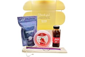 Nostea - Kit à Bubble Tea - Thé Vert Jasmin - Avec Sirop Litchi+ Perles Fraise et Paille Réutilisable - 100% Vegan, Sans Colorants Artificiels - Pour Plus de 10 Bubble Tea