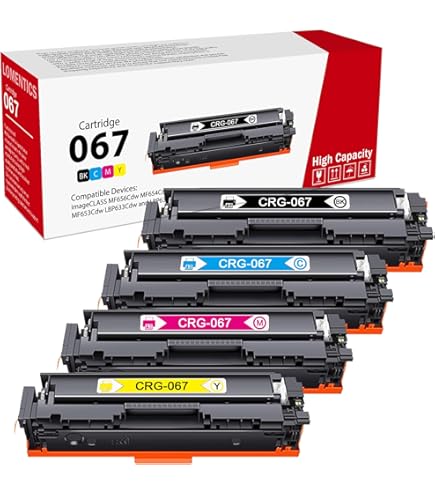 TESSO 067H Toner 4 Pack with Chip for Canon 067 Toner, High Yield 