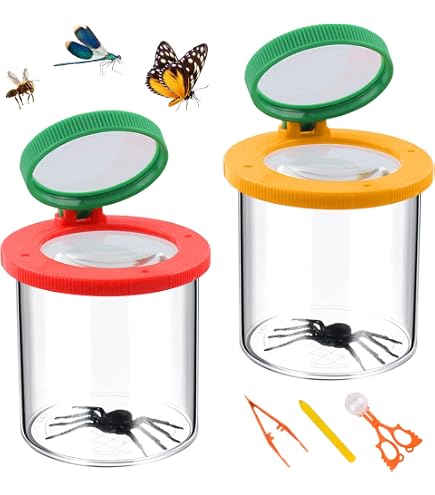 Loupes Pour Enfants - Lot De 2 - Grossissement 10x - Lentille 75 Mm - Poignée Confortable
