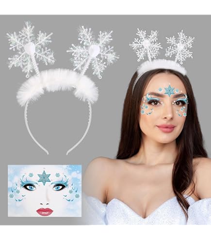2 Cerchietti Natalizi Donna Con Nodo, Strass E Perle – Rosso E Verde – Accessori Capelli Festivi - 5