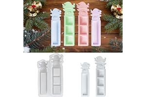 ‎SVOCK SVOCK 2PCS Silikonformen Gießformen Elch, Silikonformen Weihnachten Gießformen, Silikonform Anhänger Weihnachten,Gießform Silikon Elch Für Geschenkdekoration