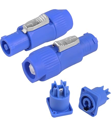 Briny River 10 Prese Di Alimentazione 3 Pin 20A 250V NAC3MPA-1 Compatibili Con Neutrik – Sostituzione Diretta E Affidabile - 6