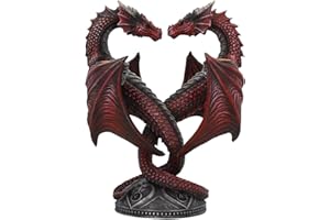 Nemesis Now Dragon Heart Anne Stokes Valentine Edition świecznik 23 cm czerwony, żywica, jeden rozmiar