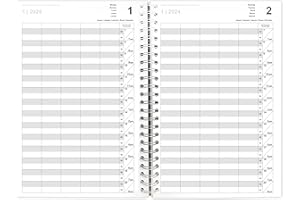 KochDialog Terminarz na rok 2024, format A4, do salonu fryzjerskiego, dla 1-5 pracowników, 30 minut, terminarz gabinetowy, planer fryzjerski, terminarz fryzjerski, terminarz