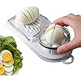 KASTWAVE Egg Slicer, Egg Slicer for Hard Boiled Eggs, Stainless Steel Wire Egg Slicer,with 2 Slicing Styles, Heavy Duty Aluminium Egg Cutter Dishwasher Safe for Egg Strawberry Soft Fruit