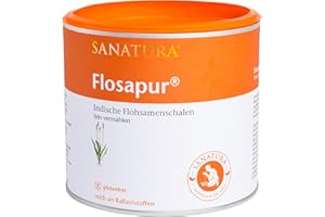 ‎SANATURA Sanatura Flosapur – 300 g – Indische Flohsamenschalen – hochwertige Ballaststoffquelle – Pulver aus Flohsamenschalen – fein vermahlen – vegan und glutenfrei