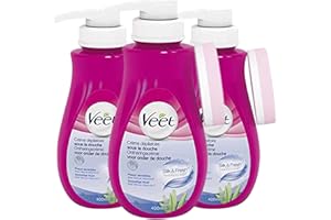 Veet Crème Dépilatoire sous la Douche - Corps et Jambes - Peaux Sensibles - 400 ml - Lot de 3