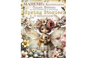 MAREMI'S Illustrationi Collage Ephemera for art journaling & cardmaking SPRING STORIES & Backgrounds: + 350 Seasonal Images
