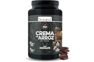 Drasanvi SPORT LIVE CREMA DE ARROZ by - Bajo contenido en grasa - Disolución instantánea - Sin azúcares añadidos - VEGANO - SIN GLUTEN - Sabor CHOCOLATE - 1kg