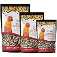 BirdsNature Premium Seed & Fruit Mix for All Large Parrot, African Greys, Senegals, Amazons, Eclectus, Small Cockatoos,Conures, Caiques & Exotic Birds (1000g)