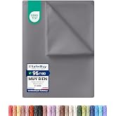 Utopia Bedding Top Sheet, Bed 180-270x290 cm - Grey | Oeko-Tex certified, brushed polyester soft microfibre flat sheet withou