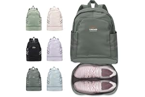 SZSYCN Sac à dos de sport avec compartiment à chaussures et poche humide, sac à dos de voyage pliable pour femmes, grand sac à dos de voyage imperméable, sac à dos décontracté imperméable