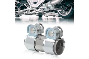 BCUUOZEEING Abrazadera de Tubo de Escape Ø 60mm x 95mm, Abrazadera de Banda de Escape Acero Inoxidable Conector de Tubo de Escape, Abrazadera Universal con 2 Abrazaderas de Escape (Ø60mmx95mm)