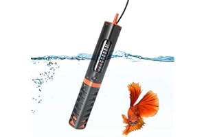HITOP Adjustable Aquarium Heater with Protective Cover, 30W 50W 120W Turtle and Fish Tank Heater for 5L to 120L Fresh Water and Seawater water Thermostat (50W)