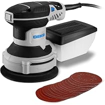 Ponceuse Orbitale Sans Fil DEKOPRO 125 Mm - 7 Vitesses, Batterie Incluse, Parfaite Pour Le Bois