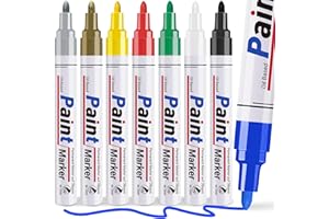 ANYUKE 8 Colors Paint Pens, Strong Coverage Paint Markers, Oil-Based Waterproof Paint Permanent Marker Pens for Rock painting, Metallic, Plastic, Fabric, Canvas, Wood, Glass, DIY Craft Paint Set