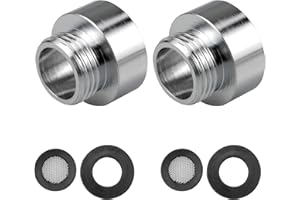 Honatrv Adaptador de Grifo 3/4 a 1/2 Adaptador de Roscado Chrome 3/4 "Hembra a 1/2" Macho Conector Aireador para Tuberías, Grifos