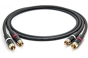 enoaudio Mogami 2534 Quad Stereo para (L,R) kabel audio, Neutrik Gold Cinch RCA | HiFi, 0,5 m