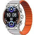 Maxwell Fusion Smart Watch for Men and Women, Dial/Answer Calls, SMS BT5.2, 40 Days Standby Time, IP68 Waterproof, AMOLED Retina Screen Smart Watch, Sports Mode, Compatible with iOS & Android (Silver)
