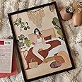 Hyppy Boho Girl Wall Art Framed | Multicolour | Art Print For Home Decoration | 12 x 17 Inches | Wall Painting | Home Decor |