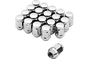 eSynic 20Pcs M14×1.5 Wheel Nuts for Ford 21mm Hex One-Piece Chrome Alloy Steel Lug Nuts Replacement for 2015-2023 Ford Expedition| 2020+ Explorer |Maverick |Mustang, Lincoln 2020, Tesla Model 3 Y S X