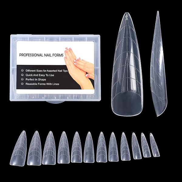 BNG Dual-Nagelformen Für Gel-Builder – 120 Stück, 12 Größen, ABS, Für Nagelverlängerungen