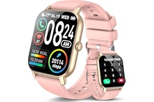 DUSONLAP 2024 Smartwatch, (Fare e Ricevere Chiamate), 1,85" Smartwatch Uomo con Cardiofrequenzimetro/Sonno, 112 modalità Sportive IP68 Impermeabile Orologio Contapassi, Rosa