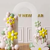 CREATCABIN 7.2ft Open Arch Wedding U-Shaped Background Cover Double Sided White Lycra Round Top Elastic Chiara Support for Ce
