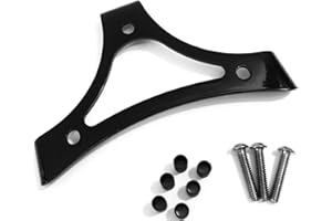 EAGLE SKULL Gloss Black Tourer Mounting Triangle Passenger Sissy Bar Backrest Pad Bracket Mount Harley Davidson 1987-2020 Touring Street Glide Road King Ultra Electra Classic 18-20 Softail Fat Boy Slim Breakout