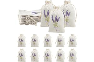 OURDORT 10 Piezas Bolsa de Lavanda Vacía, Bolsas de Lavanda in Algodón y Lino, Saquitos De lavandas para Armarios, para Especias y Hierbas