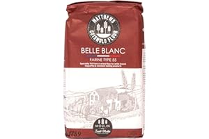 MATTHEWS COTSWOLD FLOUR Matthews Cotswold Moulin Saint Martin French T55 Belle Blanc | French Wheat Flour | Specialty | Artisanal | Milled In Britain | 1.5kg Bag (Pack Of 5)