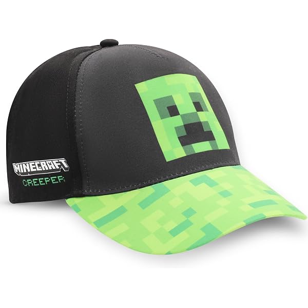Minecraft Baseball Cap – Schwarz, Mit Logo, Basecap Für Fans, In Zwei Größen Erhältlich