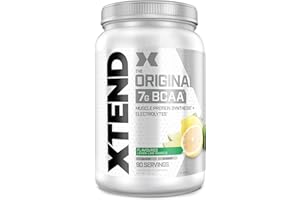 ‎SCIVATION XTEND Original - BCAA-Pulver - Zitrone & Limette | Ergänzungsmittel mit verzweigtkettigen Aminosäuren | 7 g BCAA + Elektrolyte für Regeneration & Hydration | 90 Portionen