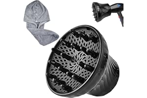 JCRWXP Diffuseur Seche Cheveux Universel, Diffuseur Cheveux, Embout Seche Cheveux Boucle, Diffuseur Hair Dryer pour Cheveux Bouclés ou Ondulés, Convient aux Sèche-Cheveux D'Un Calibre de 3,5~8,0cm