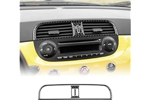 ‎KUNGKIC KUNGKIC Für Fiat 500 2008-2015 Abarth 595 2012-2014 Auto Zentralsteuerung Luftauslassrahmen Entlüftung Panel Kohlefaser Aufkleber Dekorative Innenbereich Zubehör Geschenk Maßgeschneiderter,Schwarz