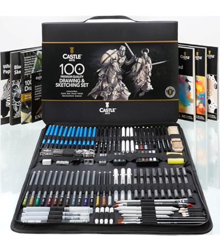 Carta Da Disegno Nera Castle Art Supplies - 150 Gsm, 9x12", Confezione Da 2 - Foto 7