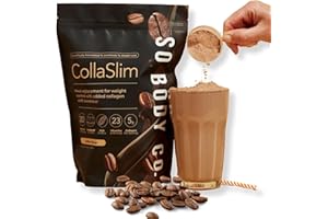 SO BODY CO CollaSlim, Meal Replacement Shake with Added Collagen, Vitamins and Minerals, Balanced Meal, Healthy Shake for Weight Loss, Diet Shake, Coffee Flavour