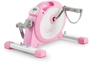 Sunny Health & Fitness Bike Da Allenamento Intelligente, Mini Cyclette Da Scrivania Con Doppia Funzione Per Anziani, Allenamento Cardio A Casa, Opzionale Con App Gratuita SunnyFit E Sistema Magnetico