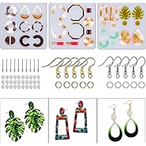 Attuslla 2PCS Stampi Per Resina Gioielli, Stampi Farfalle Stampo Silicone Stampini Resina Epossidica Butterfly Resin Molds, Orecchino e Anelli di Saltoper Creazione Orecchini Ciondoli Fai da Te